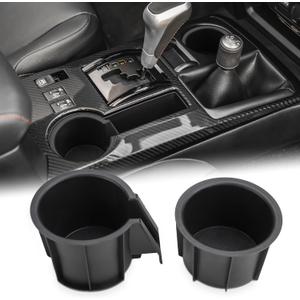 Cup Holder Insert for Toyota 4Runner 2014-2024 Drink Holder Console Box Cup Holder Replacement for Toyota 4runner Accessories Replaces OEM 66992-35030 66991-35030 2pcs (Version B)