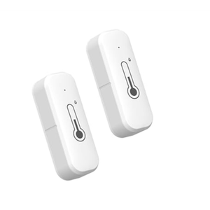 2 Pack WiFi Hygrometer Thermometer Sensor, Wireless Temperature and Humidity Sensor for Indoor and Outdoor Use with Remote App Notification Alarm, Works with Tuya App