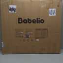 Babelio Upgraded Baby Gate with Cat Door, 29-43" Auto Close Durable Dog Gate for Stairs, Doorways and House, Easy Walk Thru Safety Gate with Pet Door Includes 4 Wall Cups, Black (29-43" Wide, 30" Tall)