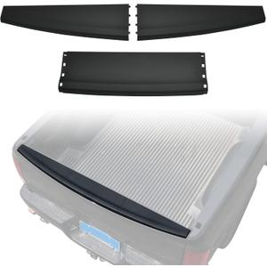 Center Tailgate Spoiler Molding Cap for 2009-2019 Dodge Ram 1500, Combined Smooth Finish Flex Step Cap Top Molding Protector Cover for 2010-2018 Dodge Ram 2500 3500 Accessories (3PCS)