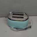 Mueller Retro Toaster 2 Slice with 7 Browning Levels and 3 Functions: Reheat, Defrost & Cancel, Stainless Steel Features, Removable Crumb Tray, Under Base Cord Storage, Turquoise