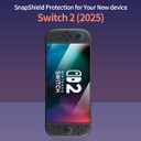 Ambison for Nintendo Switch 2 Screen Protector 2025 [0 Bubbles] Auto Alignment Kit Switch2 Screen Protector Tempered Glass [5X Stronger Durable] Full Coverage Nintendo Switch 2 Accessories, 2 Pack