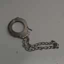 Double Lock Handcuffs, Adjustable Heavy Duty Steel Wrist Cuffs with 2 Keys & Handcuffs Holster in Police Edition Professional Grade (Silver Legcuff)