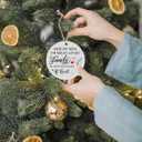 2 x Family Christmas Ornaments Gifts for Mom Dad Sister Brother, Ornaments for Christmas Tree Decorations 2025 - Side by Side Or Miles Apart Family is Always Close at Heart (2.9 Inch)