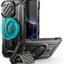SUPCASE for iPhone 16 Pro Max Case with Camera Cover Stand (UBMag XT), [Compatible with MagSafe] [Built-in Kickstand] [Military-Grade Protection] Heavy Duty Rugged Magnetic Phone Case, Black