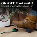Philips Plug-in Footswitch, 9 Ft, 1-Outlet Flat Plug Extension Cord, Flat Extension Cord with Switch ON/Off, 2 Prong Extension Cord, 120V Long Extension Cord, 1 Pack, Green, 1 Pack, SPS1036GF/27