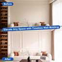 COUKIU Peel and Stick Wall Molding Kit, 6-Frame Pre-Cut Wainscoting Panels, Ready-to-Assemble Self Adhesive Wall Moulding Trim, Paintable Accent Frames for Interior Wall Decor (60" x 48", 60" x 24")