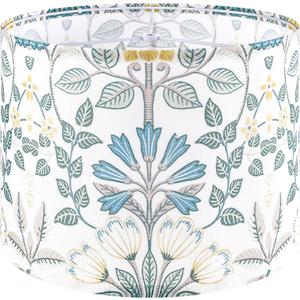 GO&SO Large Lamp Shades Drum Lampshades 16" Top X 16" Bottom X 12" High,Floor Lamp Shade Replacement, Floral Large Lamp Shades for Table Lamps, Modern Lampshades-Assembly Required