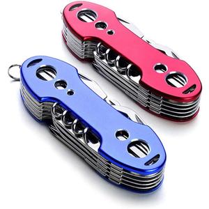 2 PCS Pack Stainless Steel Swiss Style Army Pocket Knife Multitools 12-in-1 Multi Function with Opener Screwdrivers Saw Scissors