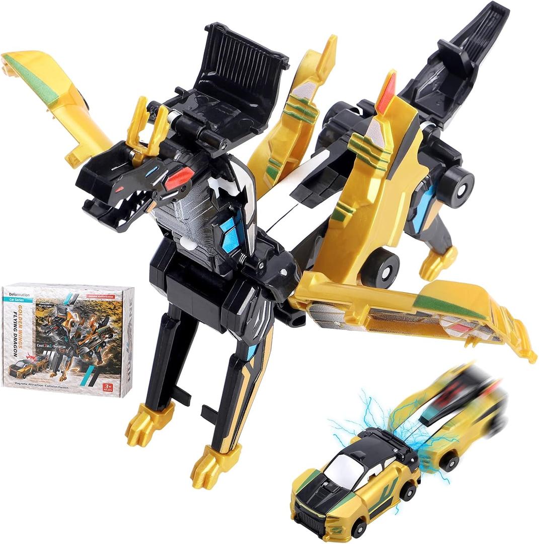 Car A Transforming Toy. When Two Cars Collide, They Transform. It's Really an Amazing Toy transformable car Robot Suitable