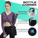 Insulated Stainless Steel Water Bottle - 32/40/64/128 oz Water Bottles with Straw & Spout Lids, Paracord Handle and Carrier Pouch, Workout Water Flask Bottle for Women Men Sport Activities