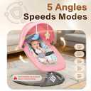 Electric Baby Swing for Infants,Multifunctional 3-in-1 Rocker,5-Speed Adjustable,Remote Control,10 Melodies,5-Point Harness,for Infants Up to 30 lbs, Up to 12 Months Easy Assembly (Pink)