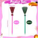 Funrous 20 Pcs Witch Favors Broom Pink and Green Pens Bulk Princess Ballpoint Pencils for Christmas Holiday Birthday Shower Music Themed Supplies Decorations Gifts