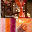 Orange and Pink Party Decorations Pink Orange Sunset Party Decorations Chiffon Table Runner, Napkins, Dried Flowers for Wedding Birthday Baby Shower