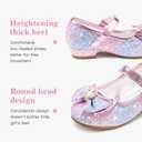 Furdeour Girls Dress Shoes Mary Jane Wedding Flower Bridesmaids Heels Glitter Princess Shoes for Kids Toddler, US 13