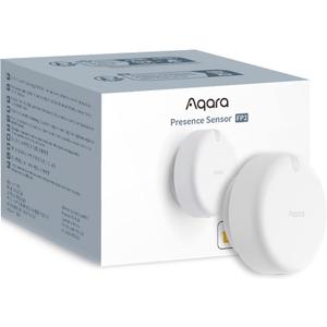 Aqara Presence Sensor FP2, mmWave Radar Wired Smart Motion Sensor, Zone Positioning, Multi-Person & Fall Detection, Supports HomeKit, Alexa, Google Home, and Home Assistant, 2.4 GHz Wi-Fi Required White