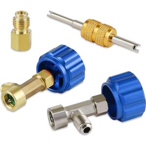 Lichamp Automotive R1234yf Can Tap, R 1234yf Self Sealing Can Tap and Puncture AC Freon Can 1234yf Adapter Fittings, TBN1 (Blue)