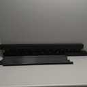 Deck Gate, 36"x 45" Adjustable Aluminum Outdoor Gate 1" Round Pipe with Latch,Auto Closing Hinges and Black Rustproof Powder Coated for Patios, Porch,Gardens Indoor Pet Protected