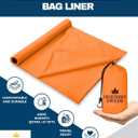 The Friendly Swede Sleeping Bag Liner Ultralight Polyester or Cold Weather Microfiber Adult Sleep Sack- Camping Sheets - Travel Sleeping Bag with Pocket-Size Stuff Sack