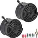 RUTU 27.5" Fat Tire Tube 27.5x2.5/ 2.8/ 3.0 Bike Tube AV32mm Schrader Valve Compatible with 27.5x2.5 27.5x2.6 27.5x2.7 27.5x2.8 27.5x3.0 Mountain Bike Tires with Tire Levers 2 Pack