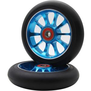 2PCS Replacement 110mm Pro Scooter Wheel with Abec 9 Bearings Fit for MGP/Razor/Lucky Pro Scooters
