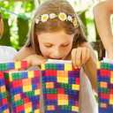 ArtCreativity Building Block Paper Party Favor Bags, Pack of 12 Fun Themed Goody Gift Bag, Durable Treat Gift Wrappers, Construction Party Supplies Birthday Favor, Baby Shower, Holiday Goodies