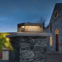Solar Post Light,7.87X7.87 Inch Outdoor Modern Fence Deck Post Cap Lamp Dusk to Dawn Solar Lights for Small Pillars Column 3000K LED Landscape Lighting for Patio Garden Wall Top Decoration