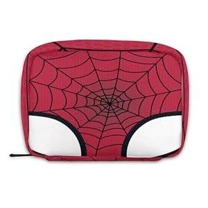 LLCXCSI Kids Toiletry Bag for Boys, Cute Small Red Spider Web Wash Bag for Little Young Boys Waterproof Cosmetic Weekender Bag Toddler Traveling Toiletries