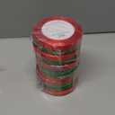 Gift Wrapping Satin Ribbon for Flower Bouquet Arts Crafts Sewing 25 Yard Each Roll Ribbon for Merry Christmas Decoration (Christmas Red Green-1, 3/8 inch Width) Pack of 6