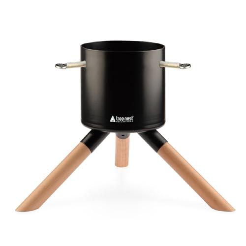 Tree Nest Christmas Tree Stand Base for 3ft 4ft 5ft Modern Tabletop Christmas for Real Small Tree Mini Christmas Tree Holder for Xmas Tree Decoration Black