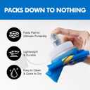 AONIJIE 500ml/2Pcs Soft Flask Collapsible Water Bottle for Running, Wide Mouth for Ice, BPA-Free Flexible Running Water Bottle Fits Hydration Vests, Foldable & Lightweight
