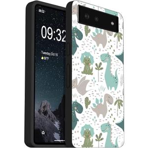 Compatible with Google Pixel 6 Case, Funny Cartoon Cute Dinosaur Shockproof Design Pattern Slim Soft Protective Case
