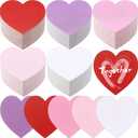 Tatuo 500 Pcs Valentine's Day Heart Cutouts Paper Bulletin Board Decorations Classroom 2'' Cardboard Hearts Cutouts Die Cuts for Valentines Crafts Office School(Romantic Colors,Cardboard Paper)