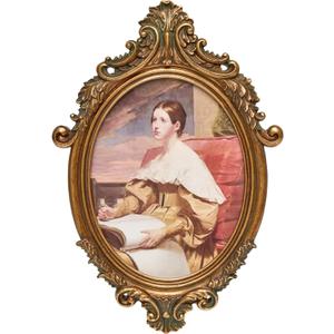 JANDERART Vintage Oval Picture Frame 7x9 Inch, Antique Ornate Photo Frames with Glass Front, Tabletop & Wall Hanging, Photo Gallery, Gift Ideas, Gold
