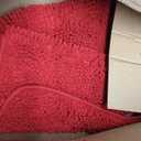 OLANLY Bathroom Runner Rugs 47x20, Extra Soft Absorbent Chenille Bath Rugs, Rubber Backing Quick Dry, Machine Washable Long Bath Mats for Bathroom Floor, Tub and Shower, Home Decor Accessories, Red