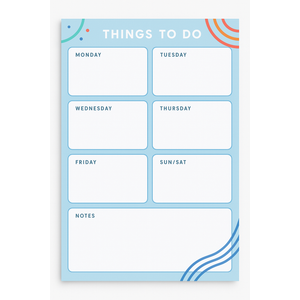 To Do List 5-Pack Notebook – Weekly Planner Notepad Set
