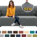 XINEAGE 2026 New 1 Piece Couch Covers for 3 Cushion Couch (79"-91") Stretch Sofa Cover Slipcover Pet Friendly Soft Washable Furniture Protector with Elastic Bottom for Kids,Dog (Sofa, Light Gray)