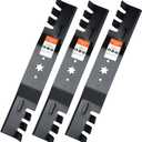 Grasscool 942-0677B Mower Blades with 6-Star Mounting Pattern for Cub Cadet 54 Inch Deck Mower RZT54 RZT-S54 SLT1554 GT1554 LGT1054 GT1054 GTX1054 T310 54'' Zero Turn Lawn Tractor (Toothed Mulching)