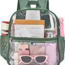 Oraben Clear Backpack for Stadium Events, Stadium Approved 12 x 6 x 11, Small Clear Backpack for Concerts School Works, Fast Security Check, Waterproof PVC, Adjustable Straps, Women Men