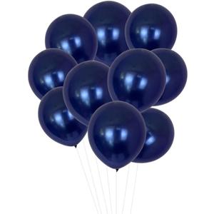 200 Pack Navy Blue Balloons 5 Inch Chrome Round Helium Pearl Dark Blue Balloons for Wedding Birthday Christmas Party Decoration