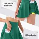 MAGCOMSEN Women's Tennis Skorts with Pockets High Waisted Golf Skirts Inner Shorts Pickleball Athletic Workout Skorts (L)