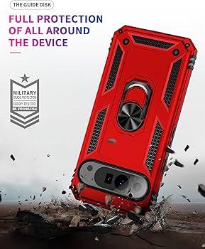 DEERLAMN Case for iPhone Air 6.5-Inch with Slide Camera Cover+Screen Protector(2 Packs), Rotated Ring Kickstand Military Grade Shockproof Protective Cover