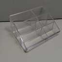 STORi Clear Plastic Vanity Makeup Organizer | 6-Compartment Holder for Brushes, Eyeshadow Palettes, & Beauty Supplies | Curved Front Design | Made in USA