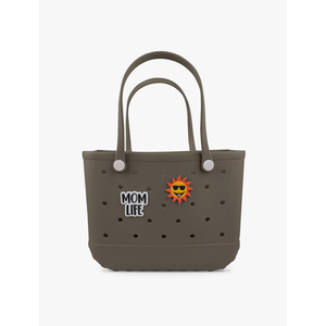 Beach Rubber Bag Tote Bag -Extra Large Waterproof Travel Women Handbag with Charms for Sports Beach Pool Groceries