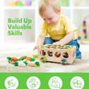 Coogam Montessori Fine Motor Toys for Baby Toddler, Wooden Shape Sorter Carrot Harvest Game for Easter Basket Stuffer, Preschool Learning Educational Gift Toy for 3 4 5 Year Old