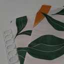 Mid Century Abstract Boho Orange Aesthetic Shower Curtain Set, Spring Summer Pink Green Nature Leaf Sun Modern Minimalist Home Bathroom Curtain Decor with 12 Hooks 72x72 Inches (72"W x 72"L (Pack of 1))