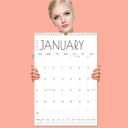 Calendar 2026-2027 - 15-Month Extra Large Wall Calendar from April 2026 to June 2027, 15'' x 22'' Hanging Calendar 2026-2027 with Holiday Marked, Premium Paper for Organizing, Vertical, Black Large Word