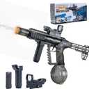 Electric Water Gun for Kids 8-12 Years Old, Transparent Automatic Water Gun, high Power IP67 Waterproof, Classic Summer Pool Toys for Kids (Black)