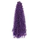Wavy Small Box Braids Crochet Hair Curly ZiZi Braids Long Synthetic Hand Crochet Braid 28 Strands/Pack 8Packs 55 Inch Wave Crochet Box Braid Hair Extensions for Women(purple#)