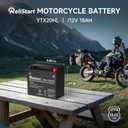 Motorcycle Battery YTX20HL, EB20-3, 12V 18Ah, 250 CCA, Powersport Replacement Batteries, AGM Maintenance Free Battery for Bike ATV Scooter